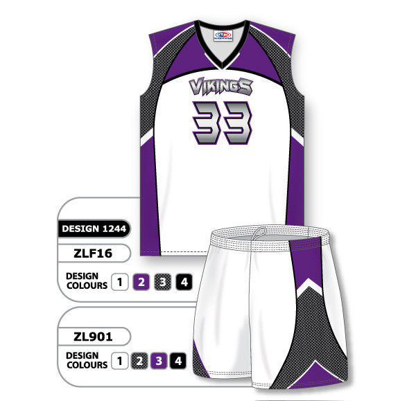 Athletic Knit Custom Sublimated Girls Sleeveless Lacrosse Uniform Set Design 1244 (ZLFS16-1244)